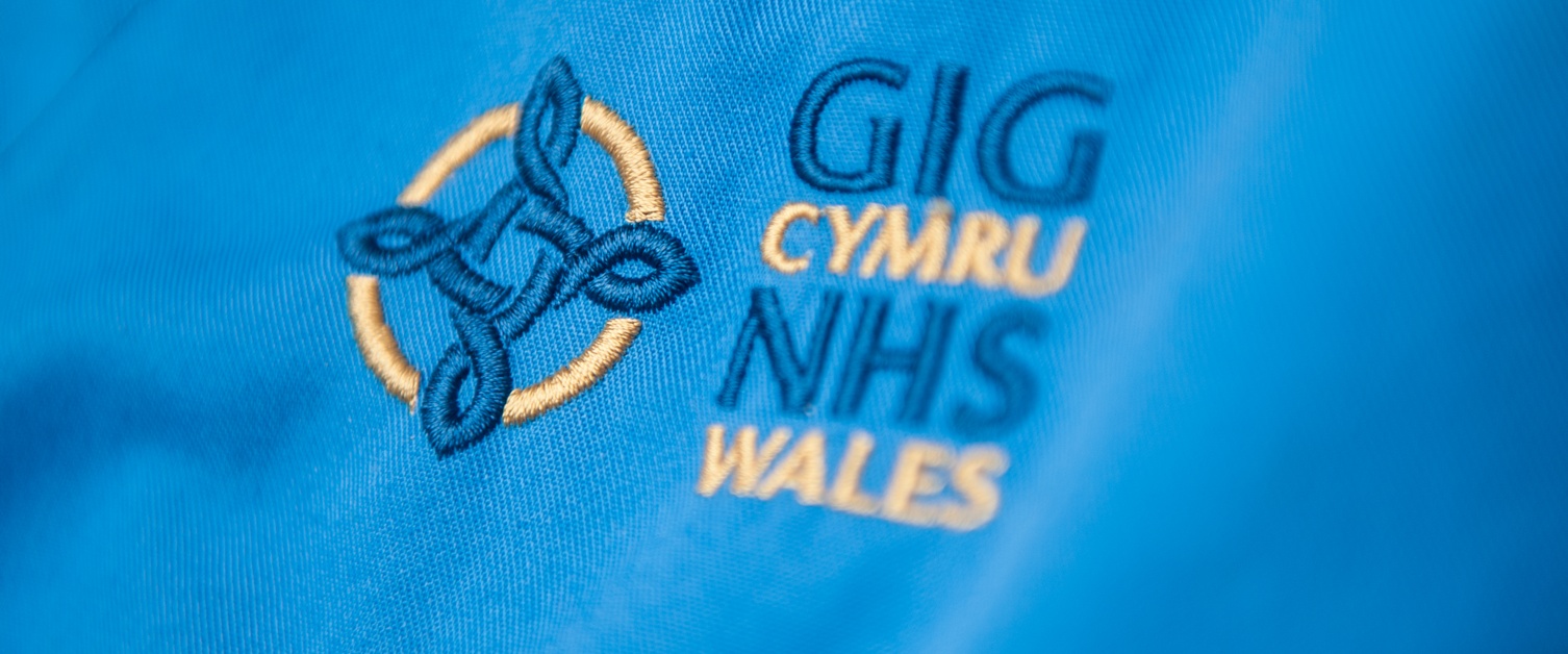 NHS logo on nurses uniform