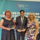L-R: Sandra Mitchell CDOT Manager; Dr Akhtar Khan Consultant Psychiatrist Glangwili Hospital; Helen Sullivan Head of Partnerships, Diversity and Inclusion at the BAME award