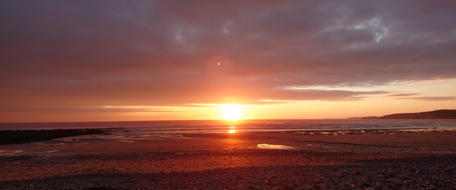 Sunset over the sea