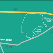 Whitland spring gardens drawn site map with white boundary lines