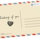 Postcard with thinking of you written on it