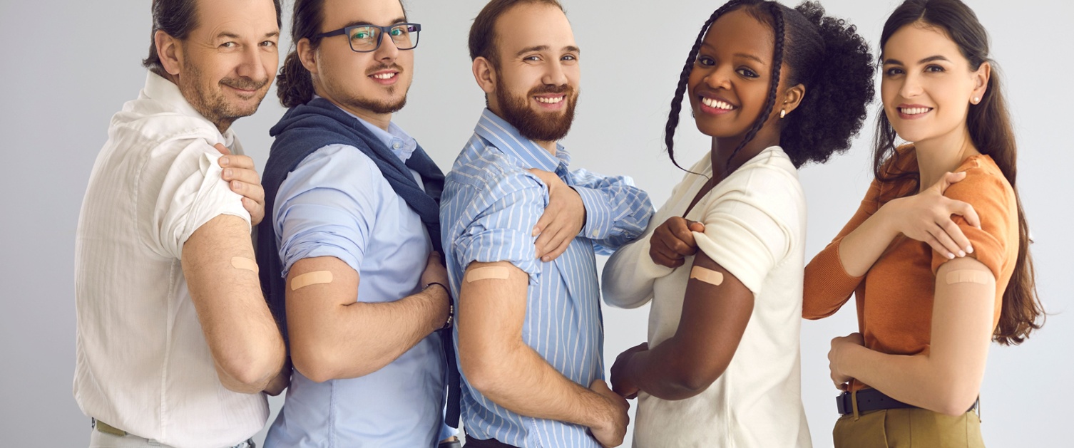 Group of vaccinated adults