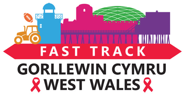 Addewid i weithio tuag at ddod â diwedd ar drosglwyddiad HIV erbyn 2030 Gorllewin Cymru Logo