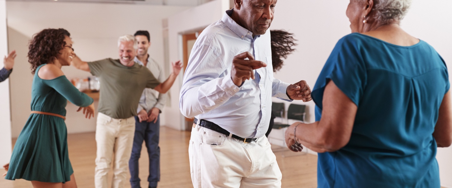 People taking part in dance therapy