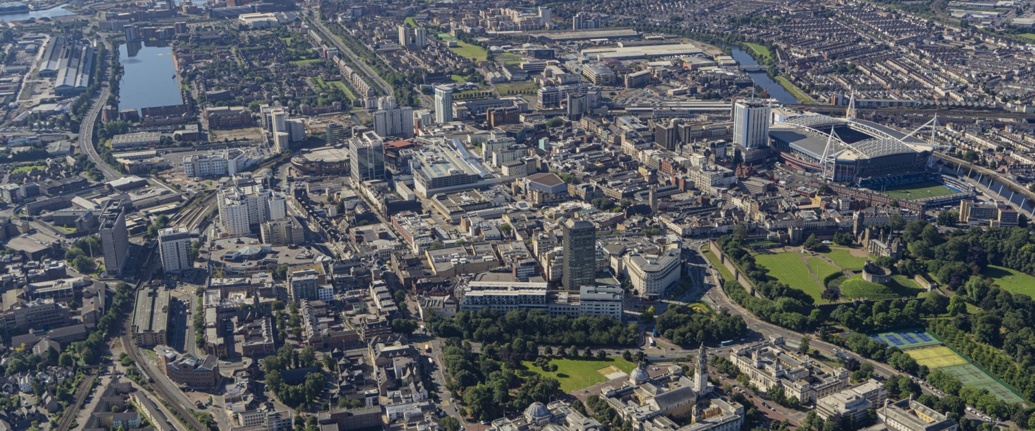 Top view of Cardiff