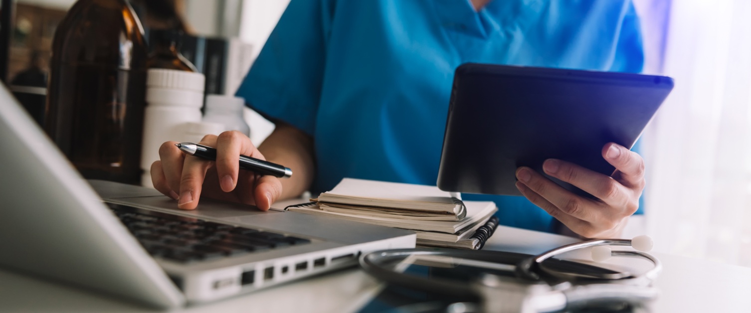 Doctor with laptop