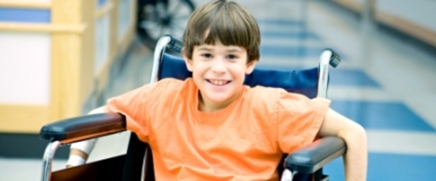 Kid on wheelchair