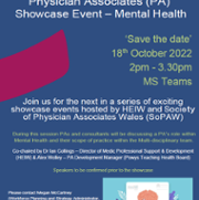 PA Showcase Event - Mental Health - Save the date