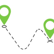 Itinerary with two markers