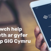 NHS Wales App - Help banner (Welsh)