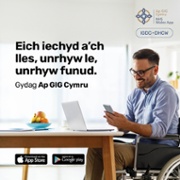 NHS Wales App - 'Anytime, anywhere' 2 - 1200x1200 (Welsh)