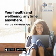 NHS Wales App - 'Anytime, anywhere' 3 - 1200x1200 (English)