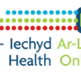 Logo for My Health Online featuring multicoloured dots in green, blue and read with a dark blue square