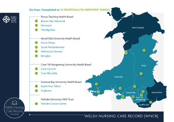 Welsh Nursing Care Record - Live sites map - October 2021 - Digital ...