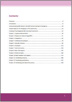 Image of sections in the Community PROMPT Booklet for training&nbsp;