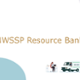 abstract background with two blobs in the bottom left and top right of the image. Then the image has NWSSP Resource Bank in the middle in gold. 