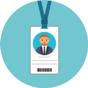 Staff ID badge icon
