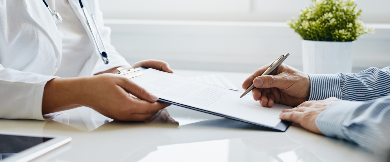 patient signing consent for treatment