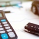 Calculator with car keys
