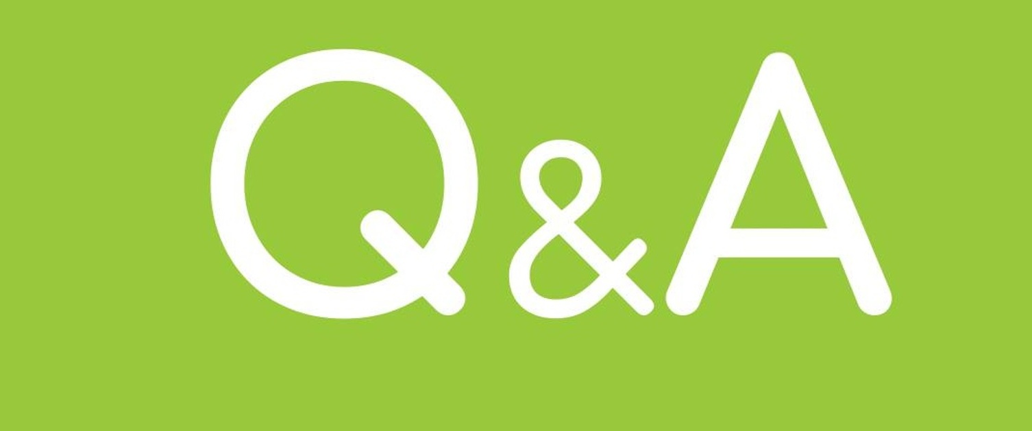 green text graphic with white q&a letters