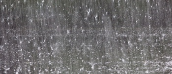 Close up image of heavy rainfall