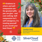 Text Reads: Kindness and self-compassion are the greatest gifts you can give- and cost nothing. Self- compassion isn