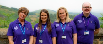 Picture of the members of Powys stop smoking team