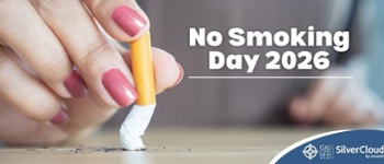Text Reads: No Smoking Day 2026. Image of female putting cigarette out.