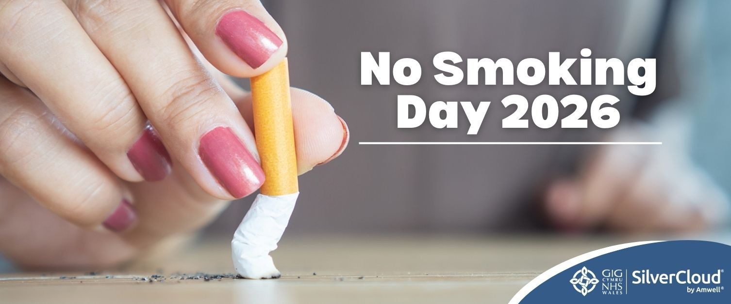 Text Reads: No Smoking Day 2026. Image of female putting cigarette out.