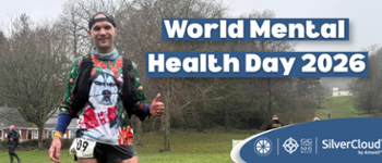 Text Reads: World Mental Health Day 2026. Image of Wayne in running setting.