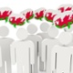 Pobl â baner Cymru wedi