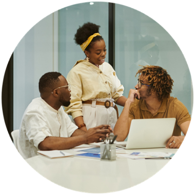 scientist looking into telescope