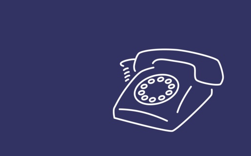 Illustration of retro telephone