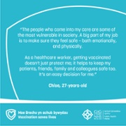 Chloe healthcare worker quote