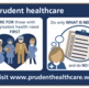 The image shows the 4 prudent healthcare principles – equal partners through co-production, care for those with the greatest need first, do only what is needed and reduce inappropriate variation through evidence based approaches.