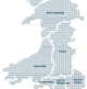 The image shows a map of wales