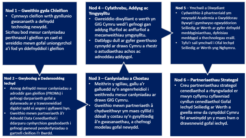 Cynllun Gweithredu Cenedlaethol - Gwerth Mewn Iechyd