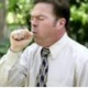 Man with an active cough