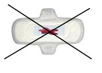 Diagram of womens panty liner - stopped period