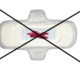 Diagram of womens panty liner - stopped period