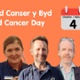 A group of staff are placed under text that says: "World Cancer Day"
