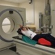 Lying down for a CT scan image