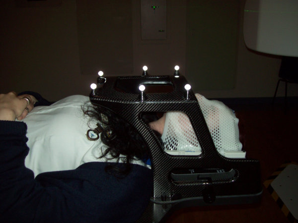 Head and Neck patient on treatment couch