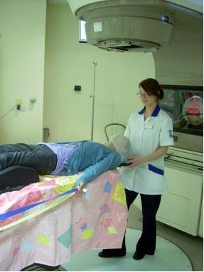 Danni with a radiographer