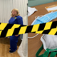 Hazard tape is placed in front of an escape room.