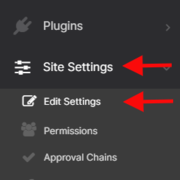 Tag Group Site Settings