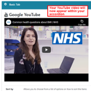 YouTube in an Accordion Example