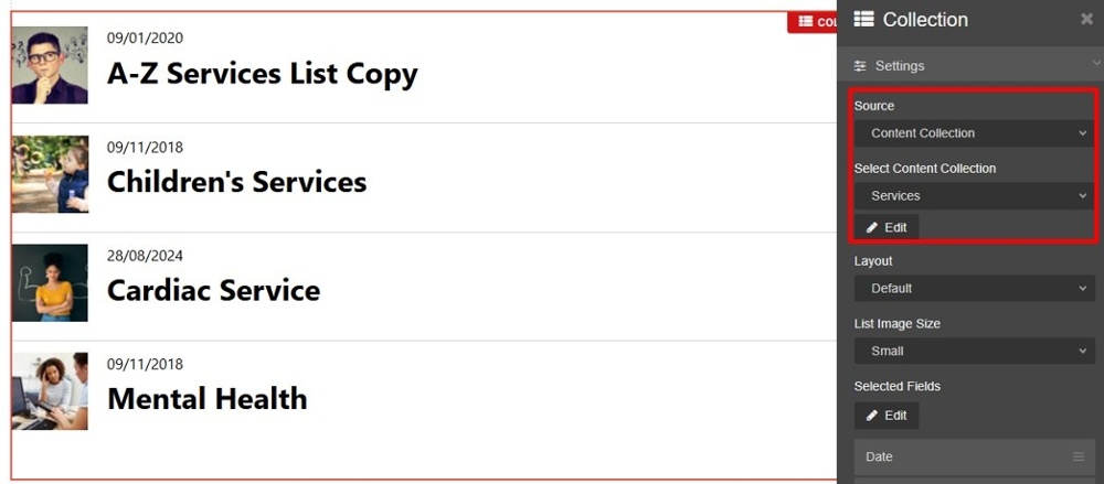 Collection Overview - CMS Support