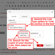 anchor links - link to anchor in text