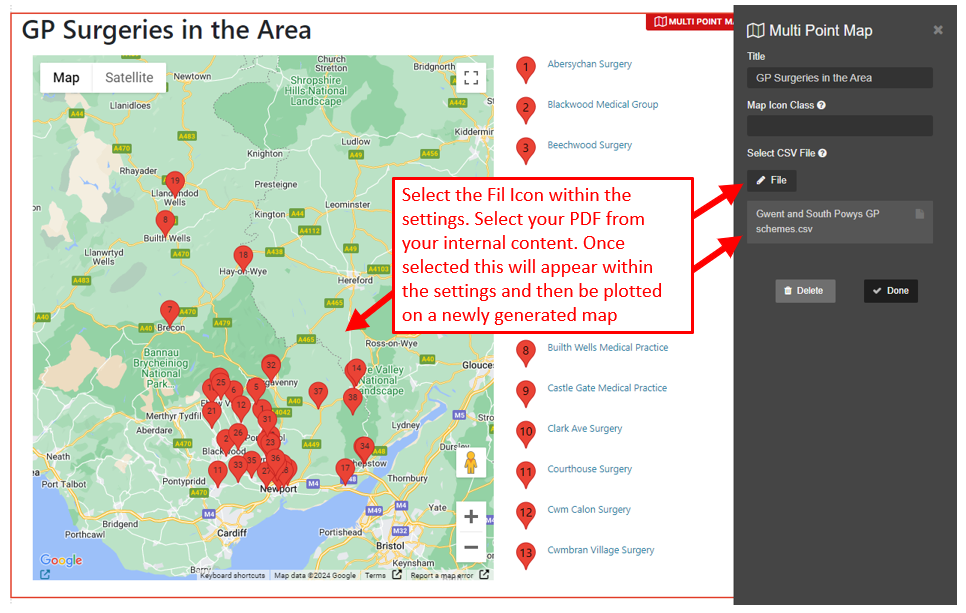 Multi Point Map Overview - CMS Support